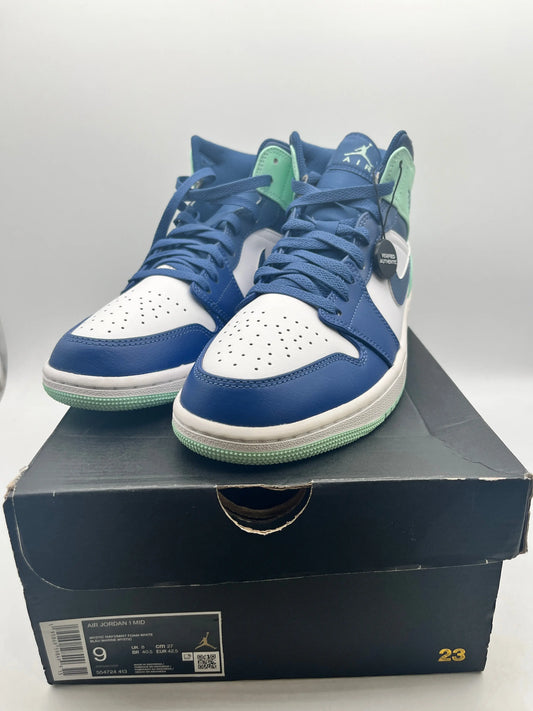 DS Nike Air Jordan 1 Mid Mystic Navy Mint Foam UK 8 - 554724-413 - New Condition FRENLY BRICKS - Open 7 Days