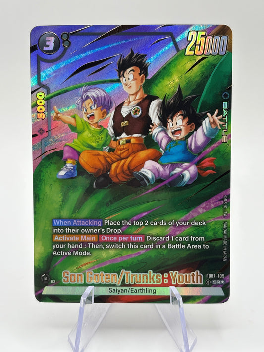 Dragon Ball Super Fusion World - Son Goten/Trunks : Youth FB07-105 SR* NM FRENLY BRICKS - Open 7 Days