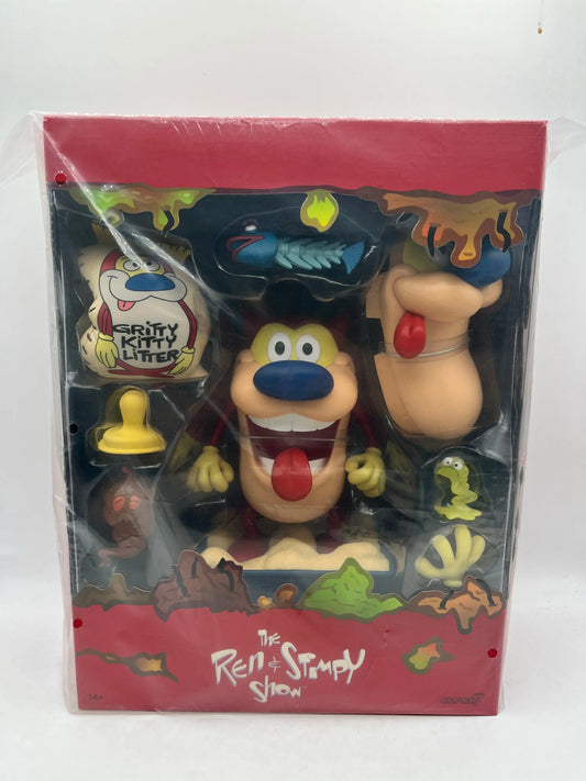 Super7 Ultimates 7-inch Series Ren & Stimpy Action Figure - Stimpy - Sealed FRENLY BRICKS - Open 7 Days