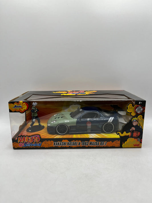 1/24 Jada 1993 Mazda RX-7 Naruto With Kakashi Hatake VIZ Media 34370 - Sealed FRENLY BRICKS - Open 7 Days