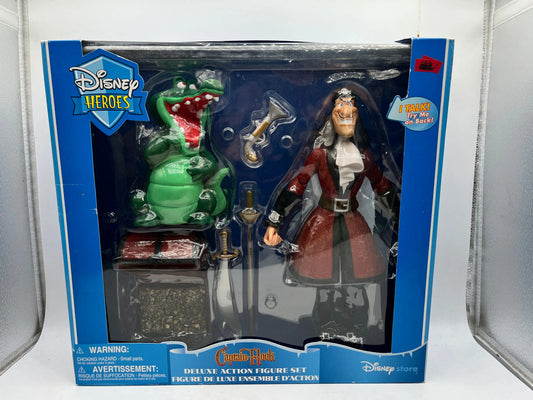 Disney Heroes Captain Hook Deluxe Action Figure Set w/Croc - Disney Store - Sealed FRENLY BRICKS - Open 7 Days