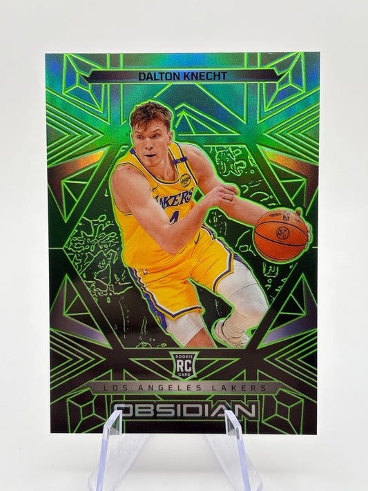2024-25 Panini Obsidian Dalton Knecht RC Electric Etch Green /25 BOOK END Lakers FRENLY BRICKS - Open 7 Days