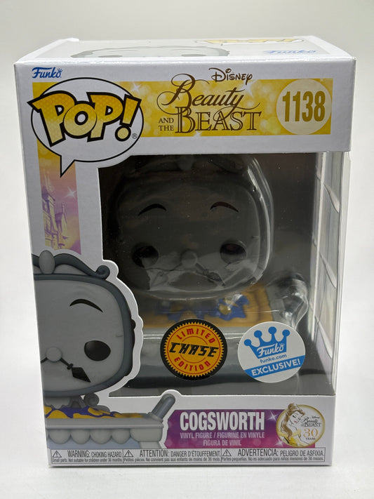 Funko POP! Beauty and the Beast #1138 Cogsworth Limited Chase FRENLY BRICKS - Open 7 Days