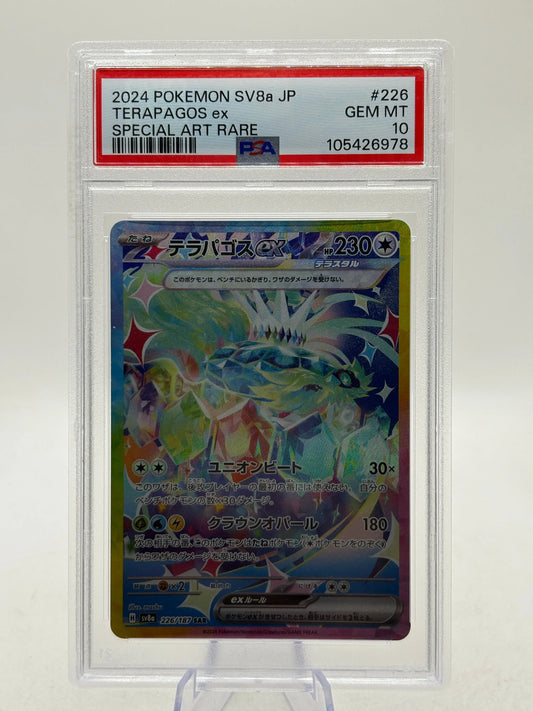 Pokemon TCG Japanese SV8A - Terapagos EX 226/187 SAR PSA 10 FRENLY BRICKS - Open 7 Days