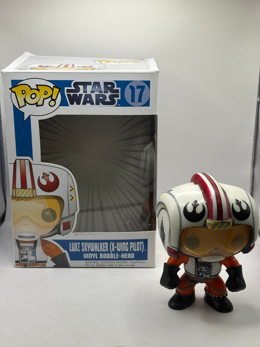 Funko POP! Star Wars #17 Luke Skywalker (X-Wing Pilot) 2012 OG BIG TEXT *NO MOULD* FRENLY BRICKS - Open 7 Days