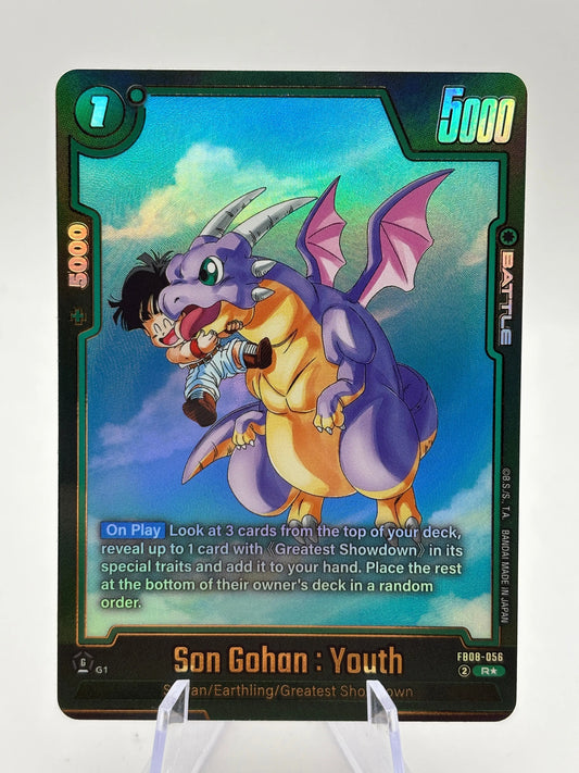 Dragon Ball Super Fusion World - Son Gohan : Youth FB08-056 R* Alt Art FRENLY BRICKS - Open 7 Days