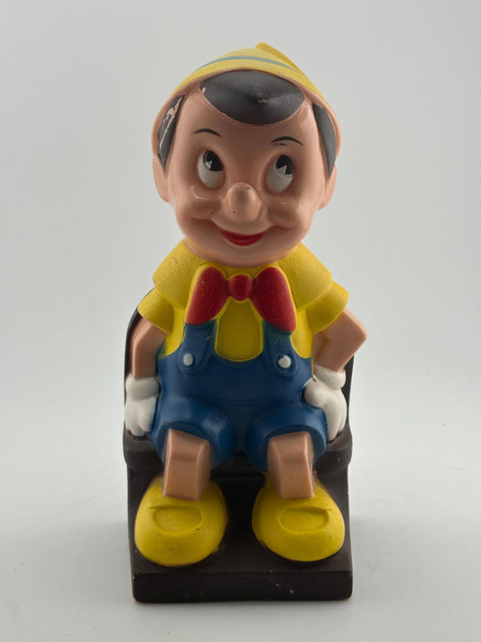 Vintage Walt Disney Pinocchio Money Box #4 Play Pal Plastics *Missing Bottom Plug* Rare FRENLY BRICKS - Open 7 Days