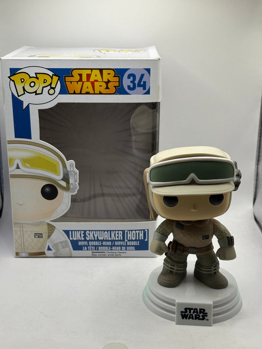 Funko POP! Star Wars #34 Luke Skywalker Hoth Vinyl Bobble-Head *NO MOULD* FRENLY BRICKS - Open 7 Days