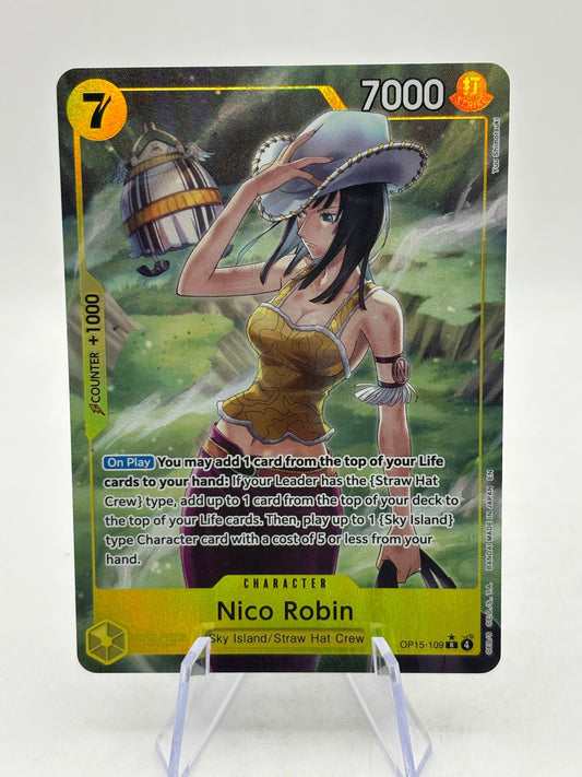One Piece TCG OP15 - Nico Robin OP15-109 R* Alternate Art FRENLY BRICKS - Open 7 Days
