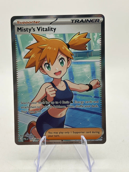 Pokemon TCG Pitch Black - Misty’s Vitality 111/084 Full Art NM FRENLY BRICKS - Open 7 Days
