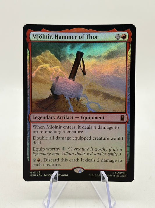 Mjolnir, Hammer of Thor Marvel Super Heroes Foil M0146 MTG FRENLY BRICKS - Open 7 Days