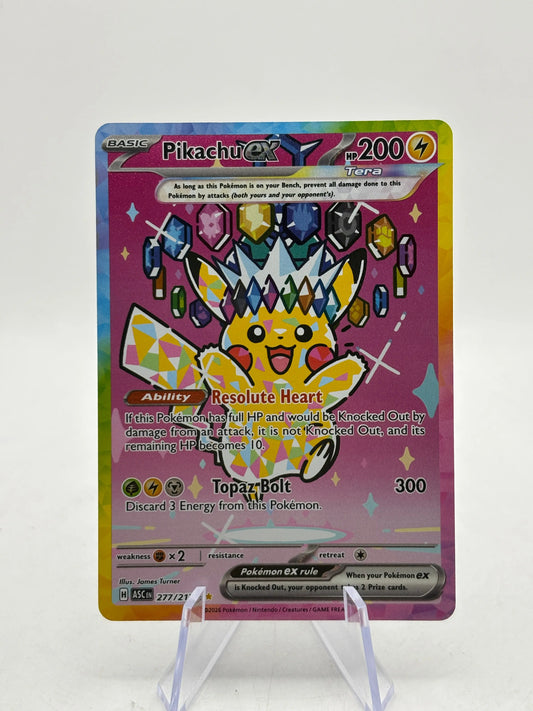 Pokemom TCG Ascended Heroes - Pikachu EX 277/217 Special Illustration Rare NM FRENLY BRICKS - Open 7 Days