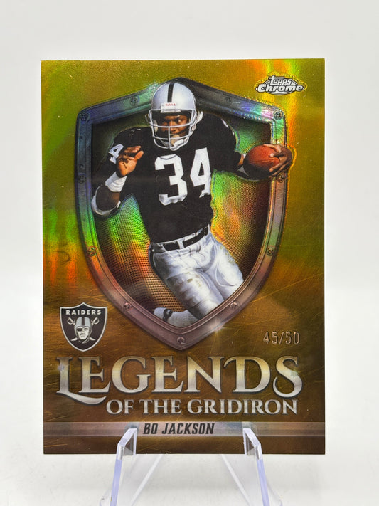 2025 Topps Chrome NFL - Legends Bo Jackson Gold /50 FRENLY BRICKS - Open 7 Days
