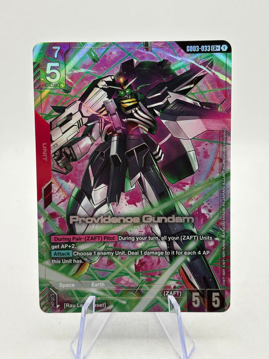 Gundam TCG - Providence Gundam GD03-033 LR+ Alternate Art NM FRENLY BRICKS - Open 7 Days