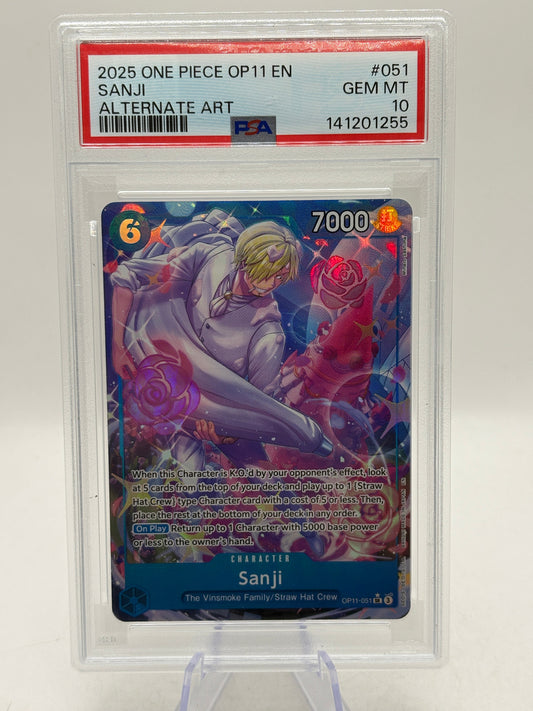 2025 One Piece OP11 - Sanji OP11-051 SR* Alt Art PSA 10 product image