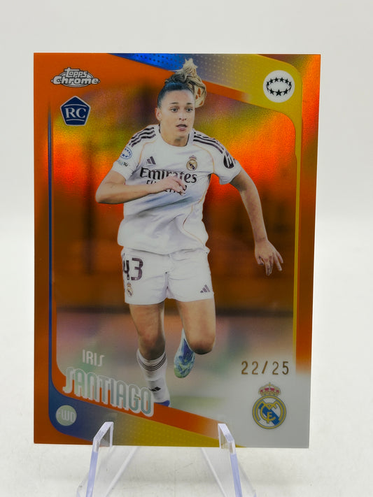 2026 Topps Womens Champions League #93 Iris Santiago Orange Refractor /25