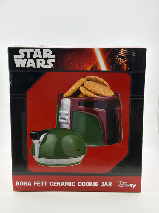 Disney Star Wars Boba Fett Ceramic Cookie Jar New with Box Opened* FRENLY BRICKS - Open 7 Days