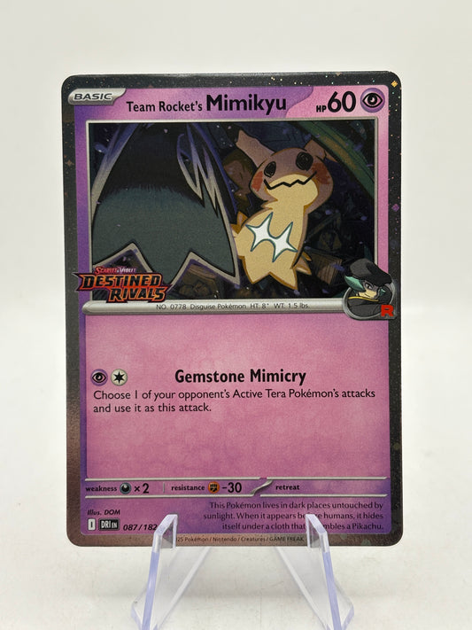 Pokemon TCG Destined Rivals - Team Rocket’s Mimikyu 087/182 Stamped (1) NM