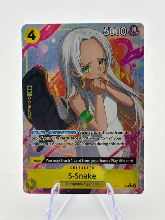 One Piece TCG OP13 - S-Snake OP13-114 R* Alternate Art NM FRENLY BRICKS - Open 7 Days