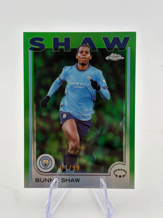 2025 Topps Chrome WUCL - Bunny Shaw 01/99 Green Refractor FRENLY BRICKS - Open 7 Days