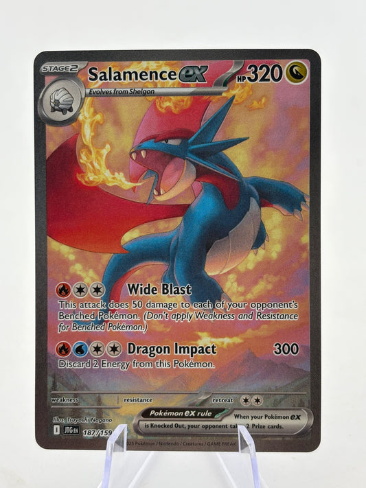 Pokemon TCG Journey Together - Salamence EX 187/159 SIR NM FRENLY BRICKS - Open 7 Days