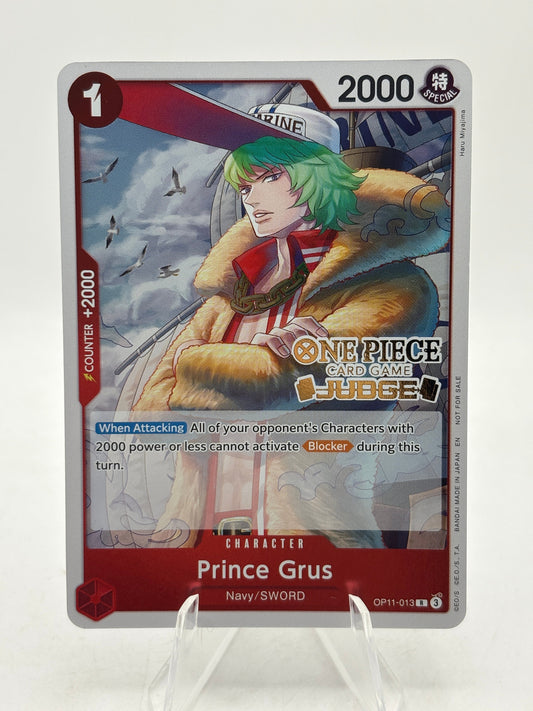 One Piece TCG OP11 - Prince Grus OP11-013 R Judge Stamp Promo FRENLY BRICKS - Open 7 Days