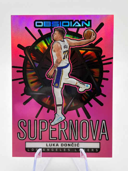 2024-25 Panini Obsidian Basketball - Luka Doncic #8 Pink Supernova /49 FRENLY BRICKS - Open 7 Days