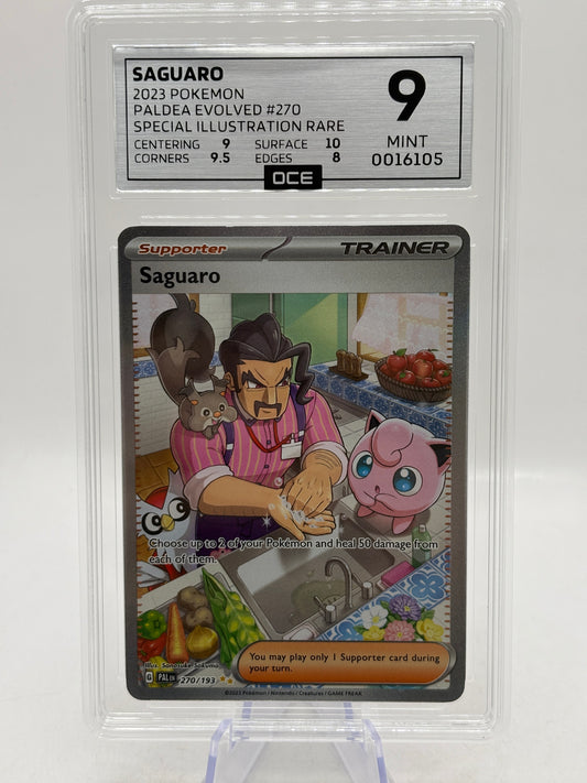 2023 Pokemon Paldea Evolved - Saguaro 270/193 Special Illustration Rare OCE 9 Mint - photo 1