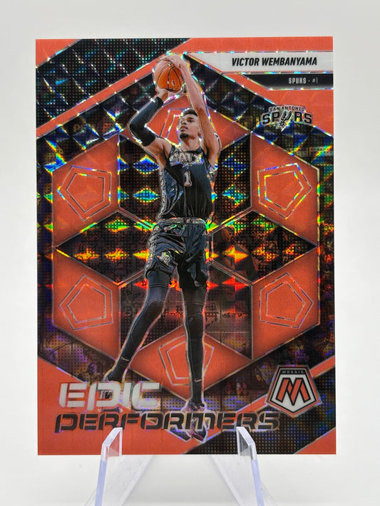 2024-25 Panini Mosaic Victor Wembanyama Epic Performers /75 Orange Fluorescent FRENLY BRICKS - Open 7 Days