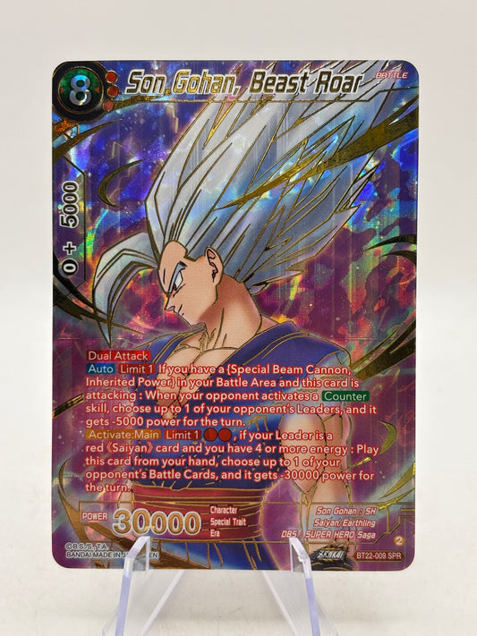 Dragon Ball Super Masters - Son Gohan, Beast Roar BT22-009 SPR NM - photo 1