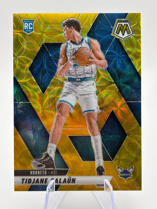 2024-25 Panini Mosaic Basketball - Tidjane Salaun #241 /10 Yellow Blue Scope FRENLY BRICKS - Open 7 Days
