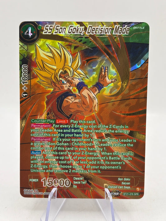 Dragon Ball Super Masters - SS Son Goku, Decision Made BT21-076 SPR - photo 1