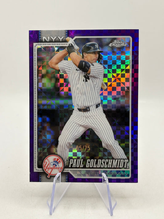 Topps Chrome MLB - Paul Goldschmidt Purple X Fractor /75 Yankees - photo 1