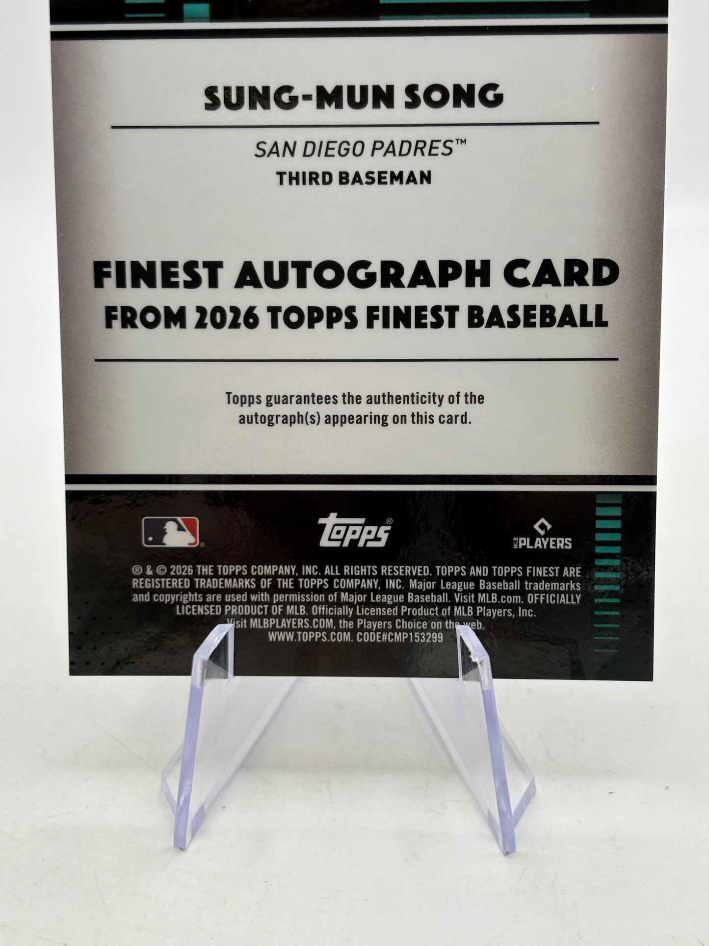 Topps Finest Baseball - Sung-Mun Song Rookie Auto #FMA-SMS