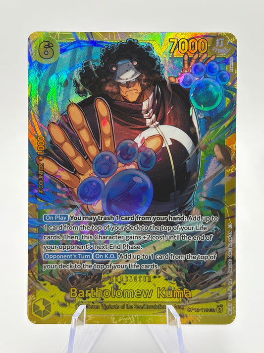 One Piece TCG OP12 - Bartholomew Kuma OP12-119 SEC Secret Rare FRENLY BRICKS - Open 7 Days