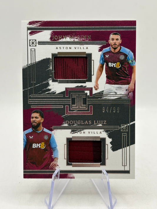 2023 Impeccable Premier League Dual Materials /99 John McGinn Douglas Luiz Dual Patch - photo 1