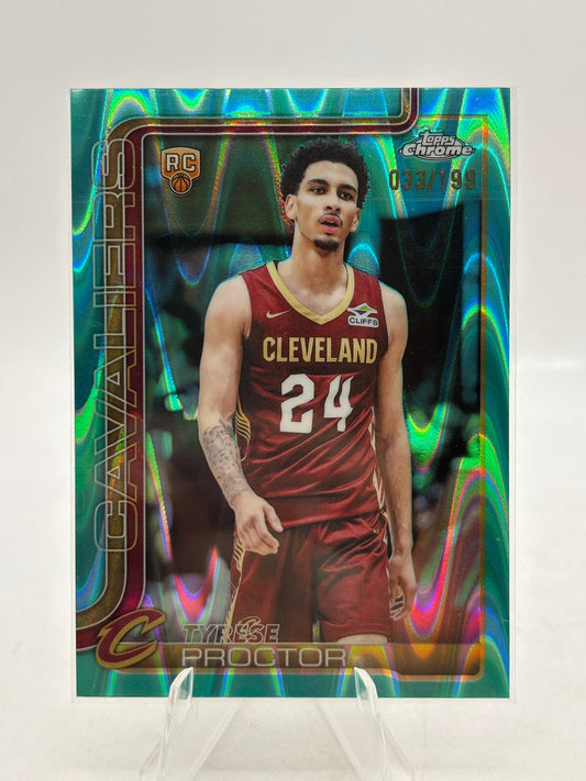 Topps Chrome 25-26 - Tyrese Proctor /199 Teal Wave Rookie Card FRENLY BRICKS - Open 7 Days