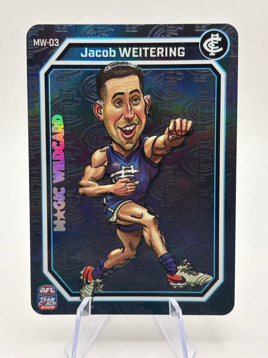 2026 Teamcoach Magic Wildcard Jacob Weitering MW-03 Carlton Blues FRENLY BRICKS - Open 7 Days