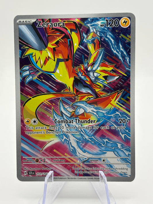 Pokemon TCG Stellar Crown - Zeraora 151/142 Illustration Rare NM FRENLY BRICKS - Open 7 Days