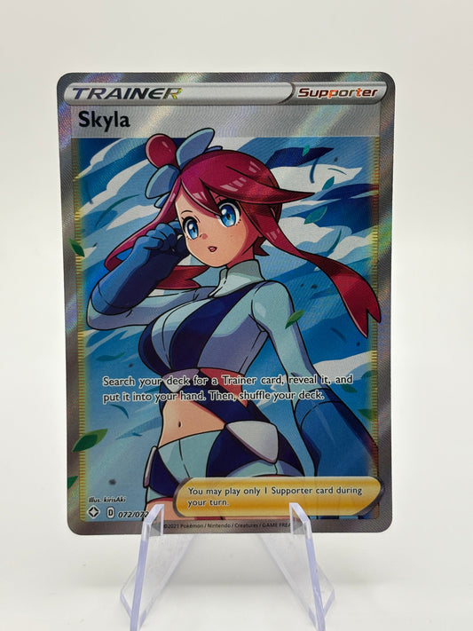 2021 Pokemon Card - Skyla Trainer Full Art #072/072 - Shining Fates - NM FRENLY BRICKS - Open 7 Days