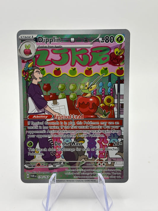 Pokemon TCG Twilight Masquerade- Dipplin 170/167 Illustration Rare NM FRENLY BRICKS - Open 7 Days