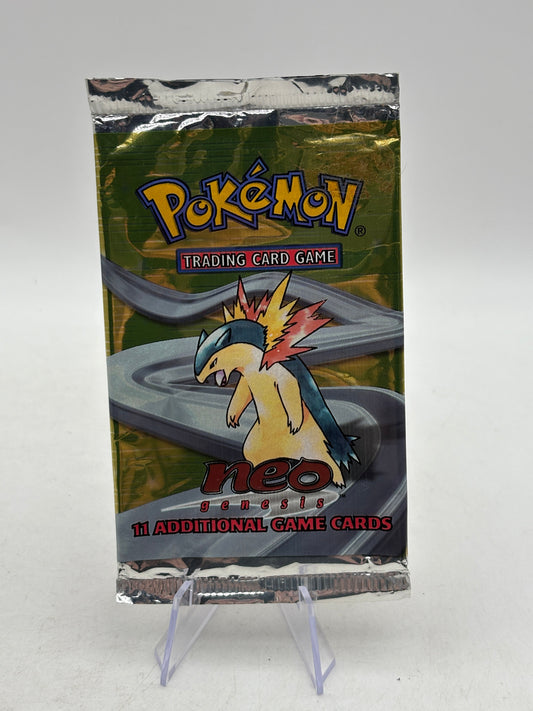 Pokemon TCG 2000 Neo Genesis EMPTY Booster Pack Typhlosion Art FRENLY BRICKS - Open 7 Days