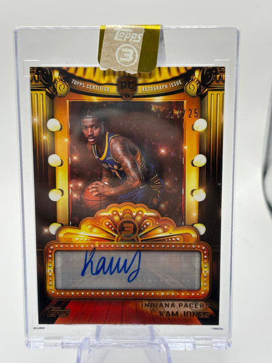 2025-26 Topps 3 Basketball Next Feature /25 Kam Jones Auto #NF-KJO FRENLY BRICKS - Open 7 Days