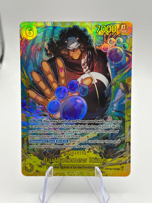 One Piece TCG OP12 - Bartholomew Kuma OP12-119 SEC Secret Rare FRENLY BRICKS - Open 7 Days