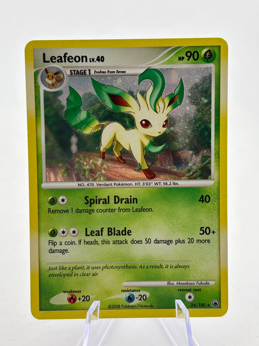Pokémon TCG Leafeon Majestic Dawn 24/100 Holo Rare LP FRENLY BRICKS - Open 7 Days