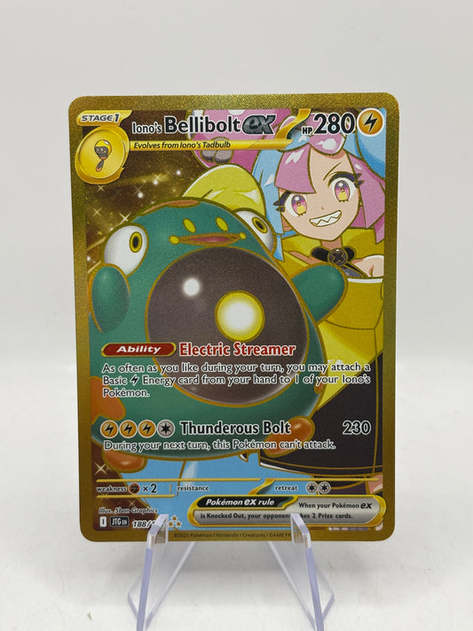 Pokemon TCG Journey Together - Iono’s Bellibolt EX 188/159 NM Secret FRENLY BRICKS - Open 7 Days