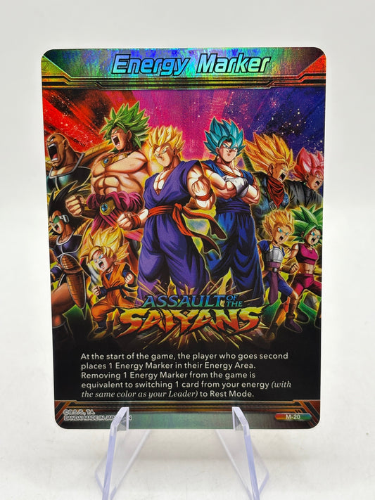 Energy Marker Assault of the Saiyans M-20 (Silver) Holo Prismatic Clash FRENLY BRICKS - Open 7 Days