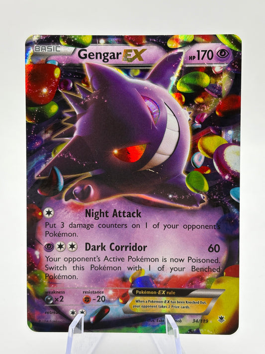 Pokemon TCG Phantom Forces - Gengar EX 34/119 MP FRENLY BRICKS - Open 7 Days