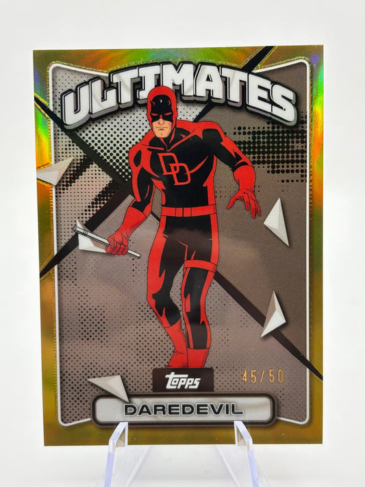 2025 Topps Finest Marvel X-Men ‘97 Daredevil Gold Refractor /50 #53 FRENLY BRICKS - Open 7 Days