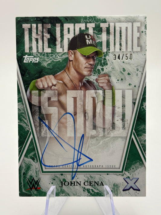 2025 Topps Exalted WWE John Cena The Last Time is Now Auto /50 Green FRENLY BRICKS - Open 7 Days